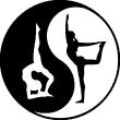 Wall sticker Yoga Acrobatic yin-yang - ambiance-sticker.com