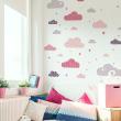 Cloud wall decals - Wall decal scandinavian clouds and starry sky - ambiance-sticker.com