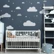 Cloud wall decals - Wall decal scandinavian clouds child and twinkling stars - ambiance-sticker.com