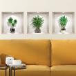 Wall decals 3D - Wall stickers 3D indoor green plants - ambiance-sticker.com