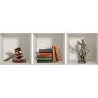 Wall decals 3D - Wall decal 3D effect hammer statuette and books of justice - ambiance-sticker.com