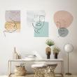 Abstract wall decals - Wall decals abstract faces - ambiance-sticker.com