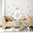 Animals wall decals - Wall decals moon and star fishing animals - ambiance-sticker.com