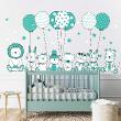 Animals wall decals - Wall decals acrobatic animals and balloons in the air - ambiance-sticker.com