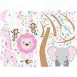 Animals Wall Stickers - Benevolent animals of the jungle wall decal - ambiance-sticker.com