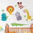 Animals wall decals - Wall decals curious animals - ambiance-sticker.com