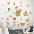 Wall decals child animals Wall decals flying forest animals - ambiance-sticker.com