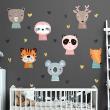 Animals wall decals - Wall decals animals cute designs - ambiance-sticker.com