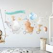 Animals wall decals - Wall decals animals elephant and his friends on a ride - ambiance-sticker.com