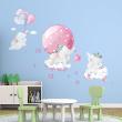Animals wall decals - Stickers animals elephants and magic balloons - ambiance-sticker.com