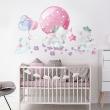 Animals wall decals - Stickers animals elephants and magic balloons - ambiance-sticker.com