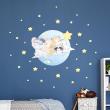 Animals wall decals - Wall decals sleeping animals heading towards the moon - ambiance-sticker.com