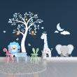 Animals Wall Stickers - Playful animals of the jungle wall decal - ambiance-sticker.com