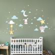 Animals wall decals - Wall decals animals and swings in the clouds - ambiance-sticker.com
