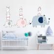 Wall decals child animals Wall decals animals elephant family and friends - ambiance-sticker.com