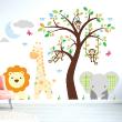 Animals Wall Stickers - Happy animals in the jungle wall decal - ambiance-sticker.com