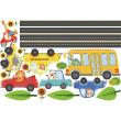 Wall decals for kids - Happy animals on the road stickers - ambiance-sticker.com