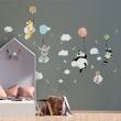 Animals wall decals - Happy flying animals wall decal - ambiance-sticker.com