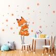 Wall decals child animals Wall decals animals mom and baby fox - ambiance-sticker.com