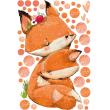 Wall decals child animals Wall decals animals mom and baby fox - ambiance-sticker.com