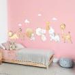 Animals wall decals - Wall decals watercolor musical animals - ambiance-sticker.com