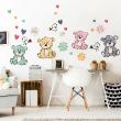Wall decals child animals Wall decals animals colorful teddy bears - ambiance-sticker.com