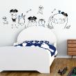 Wall decals pirate  - Wall decal pirate animals at sea - ambiance-sticker.com