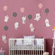 Animals wall decals - Wall decals funny animals and flying balloons - ambiance-sticker.com