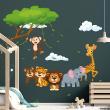 Wall decals child animals Wall decals animals monkey and his friends - ambiance-sticker.com