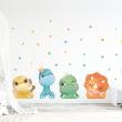 Dinosaur wall decals - Wall decals happy baby dinosaurs - ambiance-sticker.com