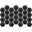 Wall decal hexagon tiles - Wall decal hexagon cement tiles black design - ambiance-sticker.com