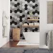 Wall decal hexagon cement tiles - Wall stickers hexagon tiles marble of yesteryear - ambiance-sticker.com