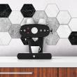 Wall decal hexagon tiles - Wall stickers hexagon tiles marble of yesteryear - ambiance-sticker.com