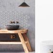 wall decal tiles - Wall decal hexagon tiles shades of gray antique - ambiance-sticker.com