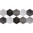 Wall decal hexagons cement floor tiles - Wall decal hexagonsfloor tiles shades of gray non-slip - ambiance-sticker.com