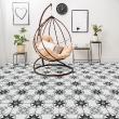 Wall decal cement floor tiles - Wall decal floor tiles Agathina non-slip - 60x100 cm - ambiance-sticker.com