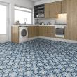 Wall decal cement floor tiles - Wall decal floor tiles Emilioneo non-slip - 60x100 cm - ambiance-sticker.com