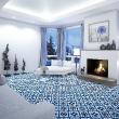 Wall decal cement floor tiles - Wall stickers floor tiles Odilla non-slip - ambiance-sticker.com