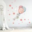 Wall decals for kids - Wall decals animal kids room in the air and flying balloons - ambiance-sticker.com