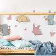 Wall decals for kids - Wall decals animal kids room funny rabbits - ambiance-sticker.com