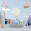 Wall decals for kids - Stickers bedroom animals unicorns in the clouds - ambiance-sticker.com