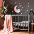 Animals wall decals - Gorgeous cat and stars stickers - ambiance-sticker.com