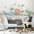 Dinosaur wall decals - Wall decals watercolor dinosaurs family - ambiance-sticker.com