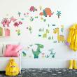 Dinosaur wall decals - Wall decals dinosaurs, palm trees and cacti - ambiance-sticker.com