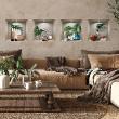 Wall decals 3D - Wall decal 3D effect plants and design objects - ambiance-sticker.com