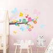 Wall decals for kids - Wall decals child birds in love on a branch - ambiance-sticker.com
