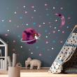 Wall decals for kids - Wall decal child girl in space - ambiance-sticker.com