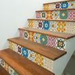 wall decal stair  - Wall decal stair cement tiles dola x 2 - ambiance-sticker.com