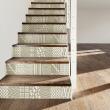 wall decal stair  - Wall stickers stair cement tiles Fjola x 2 - ambiance-sticker.com