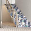 wall decal stair  - Wall stickers stair cement tiles Gelino x 2 - ambiance-sticker.com